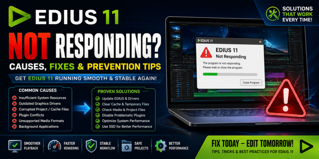 EDIUS 11 Not Responding
