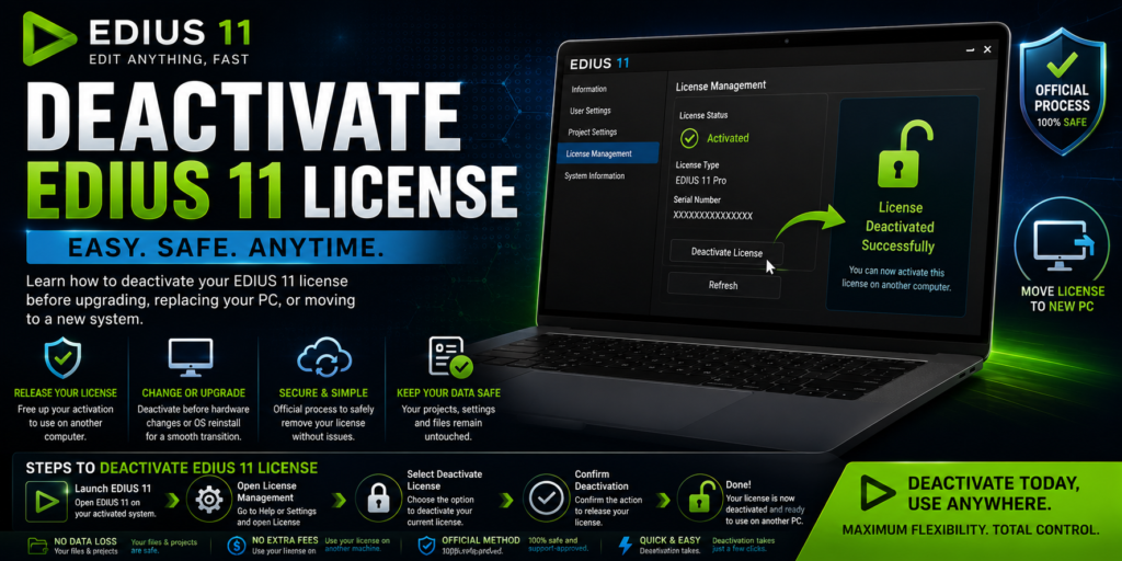 How to Deactivate an EDIUS 11 License: Complete Step-by-Step Guide