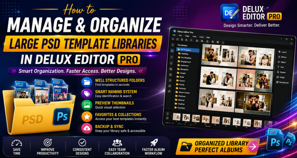 How to Manage and Organize Large PSD Template Libraries in Delux Editor Pro