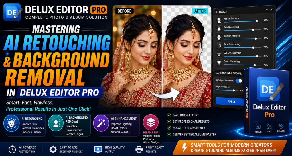 Mastering AI Retouching & Background Removal in Delux Editor Pro